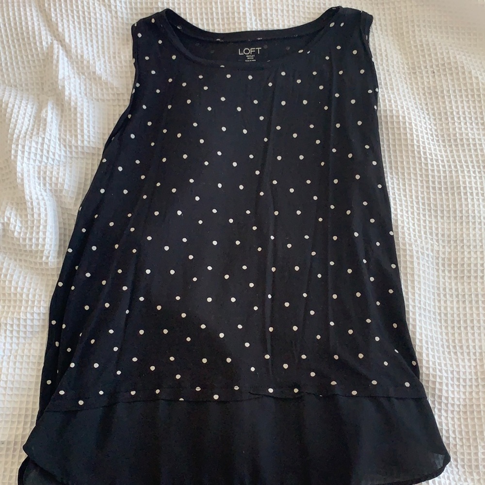 Polka Dot Blouse Black
